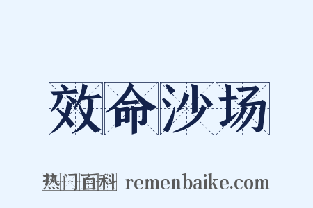 效命沙场是什么意思的图片